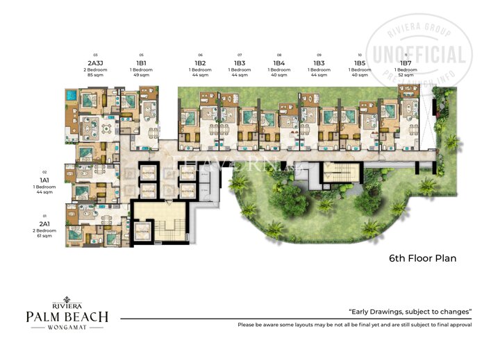 Floor plans The Riviera Palm Beach 公寓 10