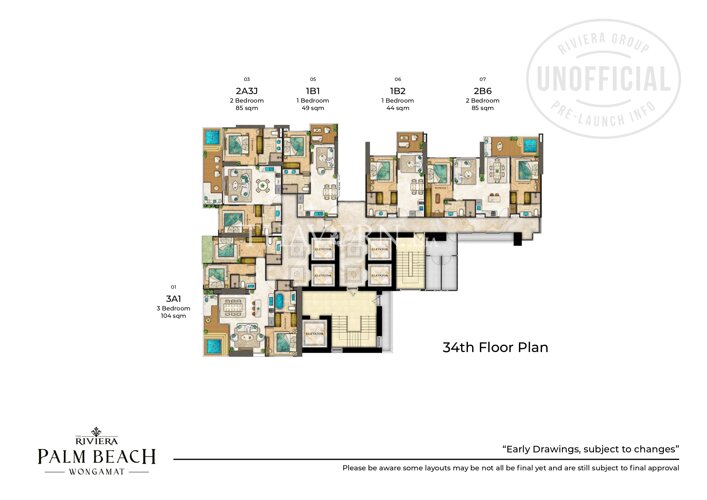Floor plans The Riviera Palm Beach 公寓 29