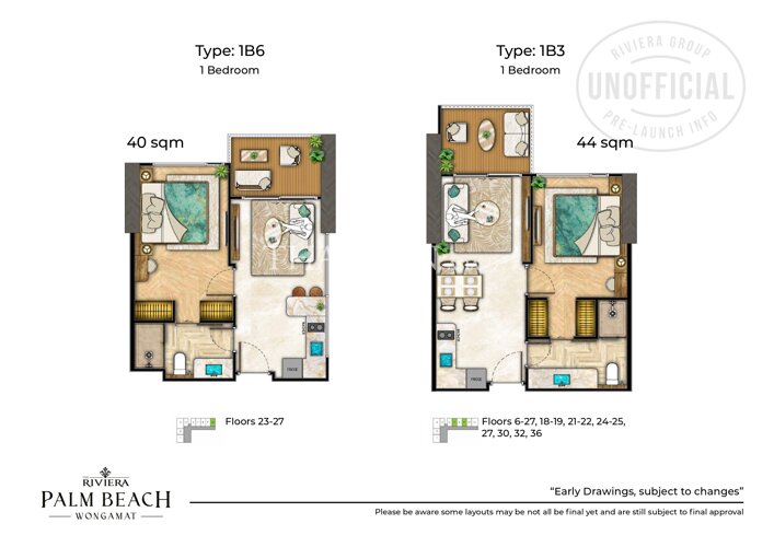 户型图 #4 The Riviera Palm Beach 公寓