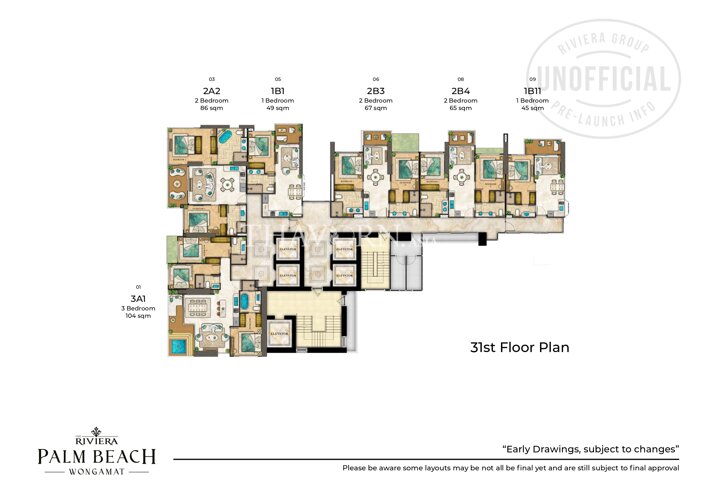 Floor plans The Riviera Palm Beach 公寓 27