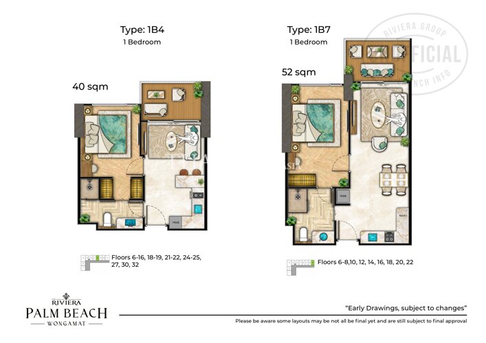 户型图 #2 The Riviera Palm Beach 公寓