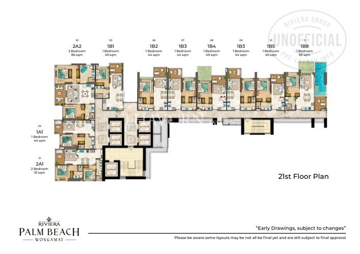 Floor plans The Riviera Palm Beach 公寓 17
