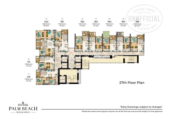 Floor plans The Riviera Palm Beach 公寓 23