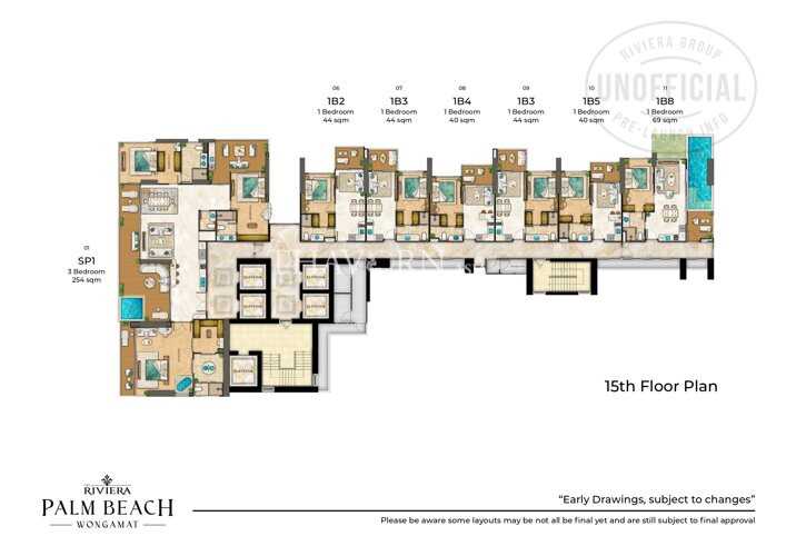 Floor plans The Riviera Palm Beach 公寓 14