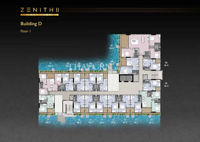 Floor plans Zenith Pattaya 2 公寓 8