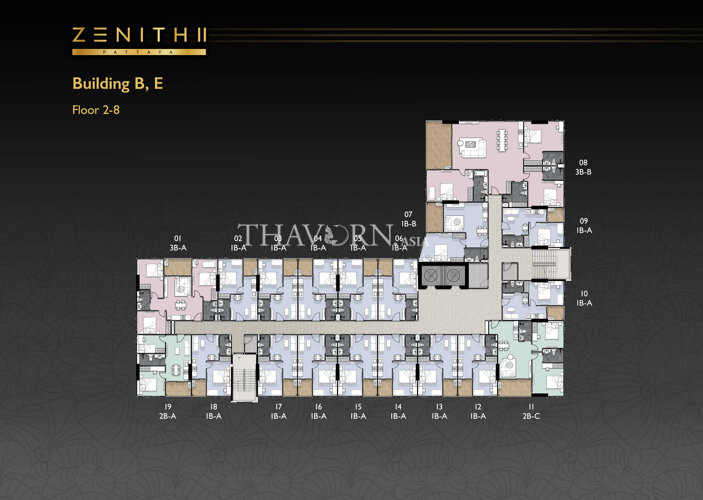 Floor plans Zenith Pattaya 2 公寓 4