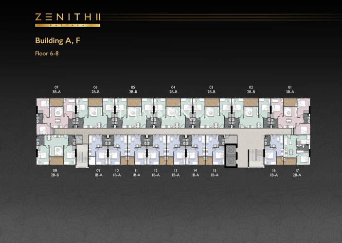 Floor plans Zenith Pattaya 2 公寓 2