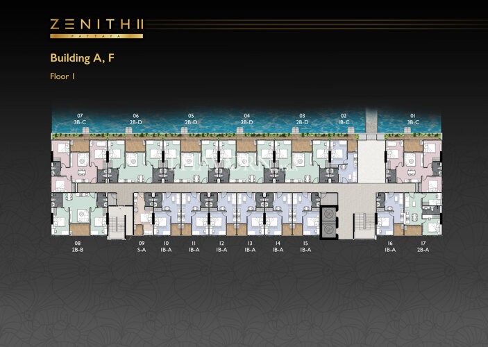 Floor plans Zenith Pattaya 2 公寓 0