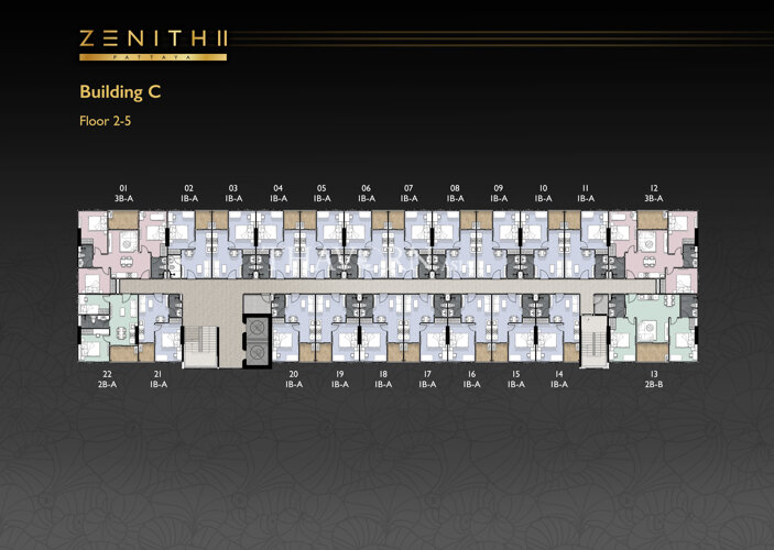 Floor plans Zenith Pattaya 2 公寓 6