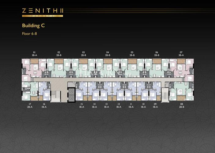 Floor plans Zenith Pattaya 2 公寓 7