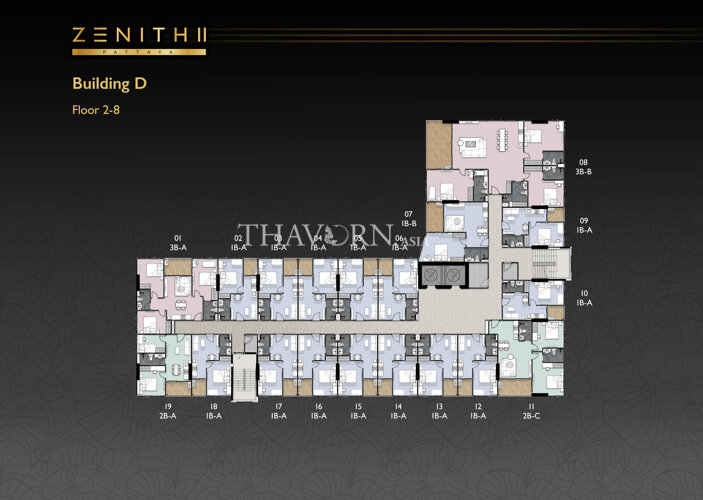 Floor plans Zenith Pattaya 2 公寓 9