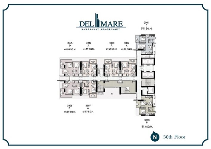 Floor plans Del Mare 公寓 4