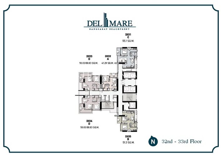 Floor plans Del Mare 公寓 6