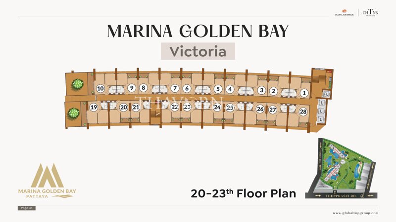 Планы этажей ЖК Marina Golden Bay Pattaya 11