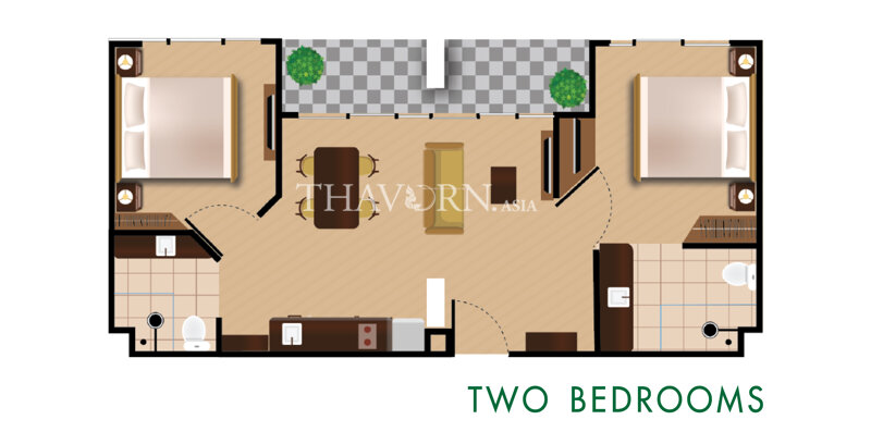 Two bedrooms
