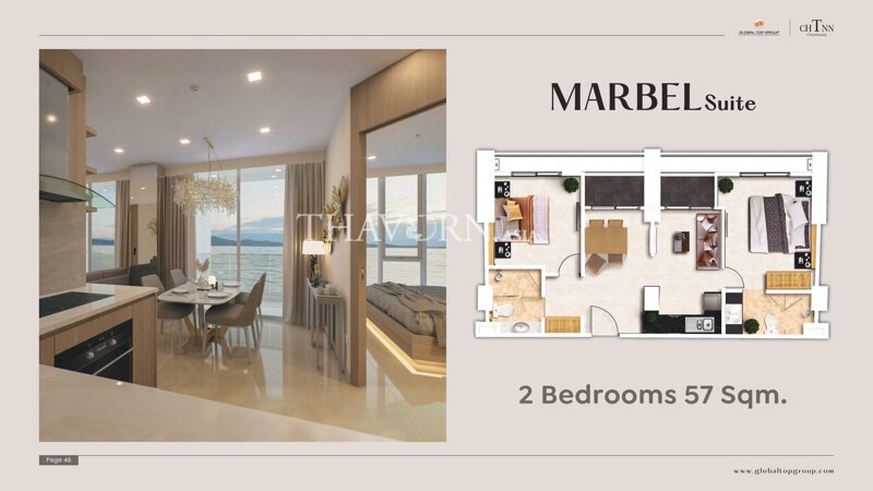 Планировка #5 ЖК Marina Golden Bay Pattaya