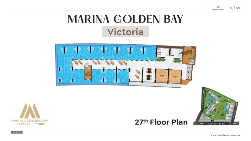 Планы этажей ЖК Marina Golden Bay Pattaya 15