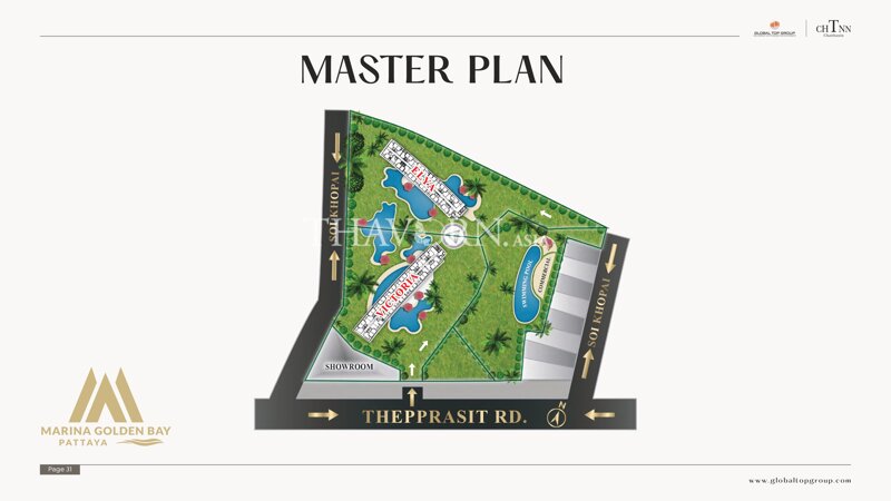 Планы этажей ЖК Marina Golden Bay Pattaya 0