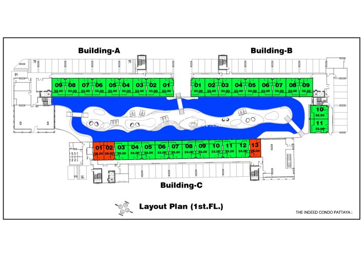 Floor plans The Indeed Condo Pattaya 公寓 0