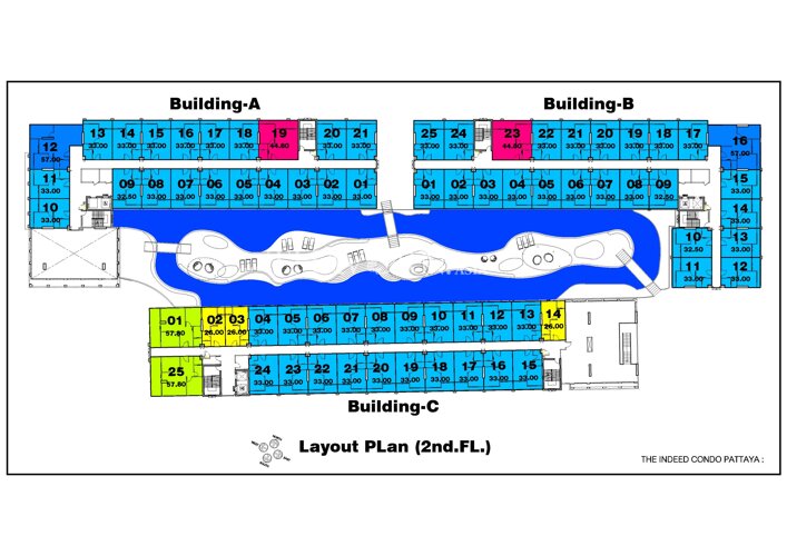 Floor plans The Indeed Condo Pattaya 公寓 1