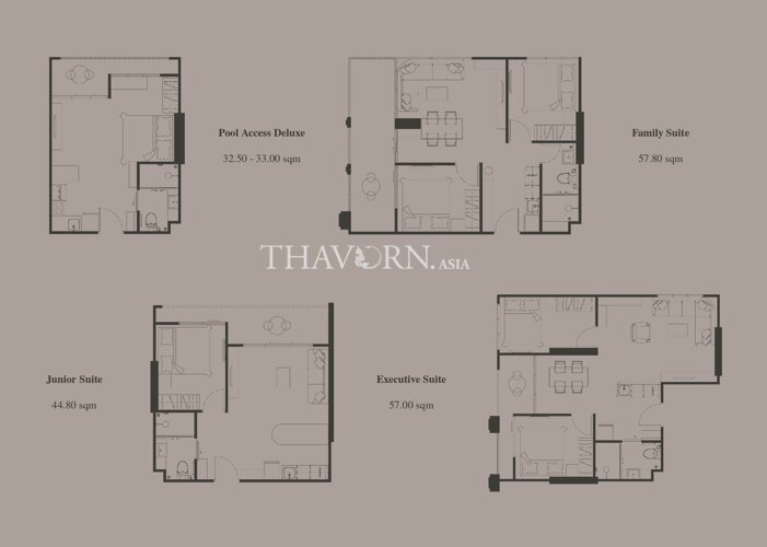 户型图 #2 The Indeed Condo Pattaya 公寓