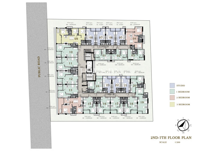 Floor plans Siam Oriental Beach 公寓 2
