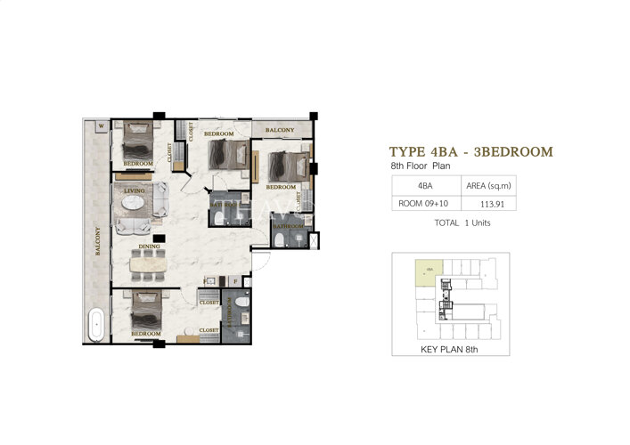 1 Bedroom-4BA