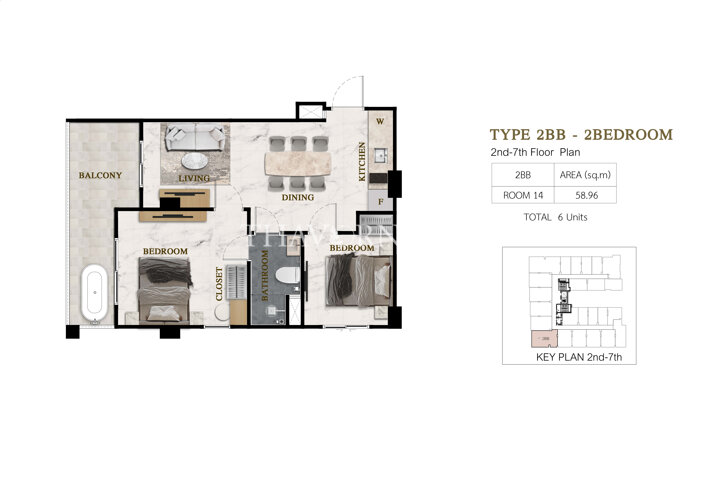 1 Bedroom-2BB