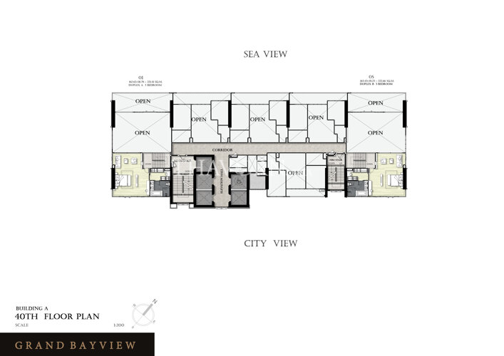 Floor plans แกรนด์เบย์วิวคอนโดมิเนียม คอนโด 11