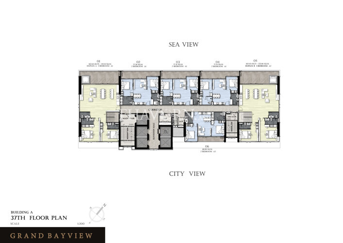 Floor plans แกรนด์เบย์วิวคอนโดมิเนียม คอนโด 8