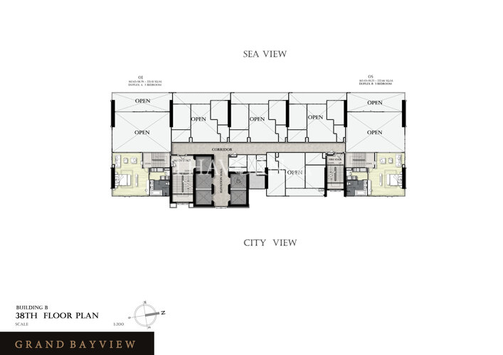 Floor plans แกรนด์เบย์วิวคอนโดมิเนียม คอนโด 26